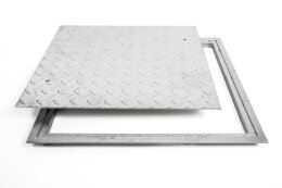 SA-625x645mm Stahl Schachtabdeckung verzinkt begehbar...