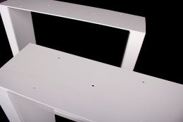 Tischgestell weiß TUGw-700 breit Tischuntergestell Tischkufe Kufengestell (1 Paar)