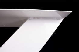 Tischgestell weiß TUXw-690 breit Tischuntergestell Tischkufe Kufengestell (1 Paar)