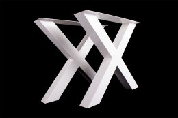 Tischgestell weiß TUXw-790 breit Tischuntergestell Tischkufe Kufengestell (1 Paar)