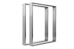 Tischgestell Edelstahl TR 80x20 800 Untergestell Kufen Tischuntergestell Tischkufe Design Tisch Esstisch, 2 Stk