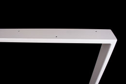 Tischgestell Stahl weiß TR80w Tischuntergestell Tischkufe Kufengestell Profil 80x20 mm Breite 500 mm - 1 Stück (1 Rahmen)