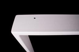 Tischgestell Stahl weiß TR80w Tischuntergestell Tischkufe Kufengestell Profil 80x20 mm Breite 900 mm - 1 Paar (2 Rahmen)