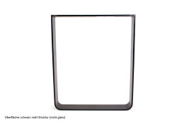 Tischgestell Stahl schwarz matt Struktur TGF 100x10 sms 600 rund gebogen Tischkufe, 2 Stk