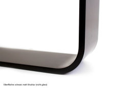 Tischgestell Stahl schwarz matt Struktur TGF 100x10 sms 600 rund gebogen Tischkufe, 2 Stk