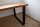 Tischgestell Stahl schwarz matt Struktur TGF 100x10 sms 700 rund gebogen Tischkufe, 2 Stk