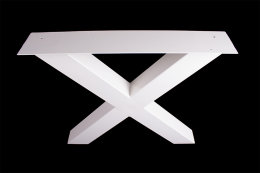 Tischgestell wei&szlig; TUXw-790 breit Tischuntergestell Tischkufe Kufengestell (1 Rahmen)