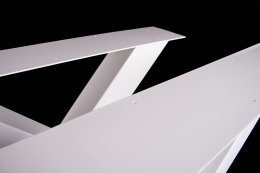 Tischgestell wei&szlig; TUXw-990 breit Tischuntergestell Tischkufe Kufengestell (1 Rahmen)