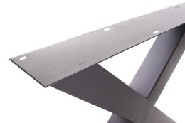 Tischgestell TUXsm Struktur schwarz matt pulverbeschichtet Tischuntergestell Tischkufe Kufengestell