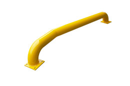 Rammschutzbalken Einfahrhilfe LKW &Oslash; 159 / H 300 / L 2500 mm gelb Schutzbalken Rollstopp Kantenschutz Anfahrschutz