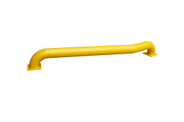 Rammschutzbalken Einfahrhilfe LKW &Oslash; 159 / H 300 / L 2500 mm gelb Schutzbalken Rollstopp Kantenschutz Anfahrschutz