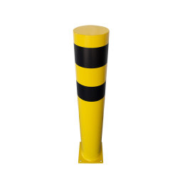 Rammschutzpoller Absperrpfosten Ø 133,0 x 1000 mm Stahl - gelb schwarz - zum Aufdübeln
