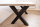 Tischgestell Stahl schwarz matt TUX 100x100 500 Tischkufe Kreuz X-Gestell Tischuntergestell 1 Stk
