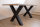 Tischgestell Stahl schwarz matt TUX 100x100 600 Tischkufe Kreuz X-Gestell Tischuntergestell 1 Stk