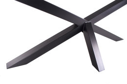 Kreuzgestell Stahl schwarz matt GX80x80 L1600 Tischgestell K&uuml;chentisch Esstisch Tischuntergestell X-Gestell