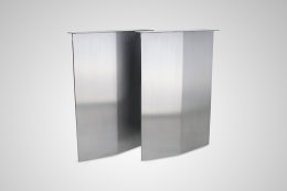 Edelstahlwange Raute Edelstahl - Tischgestell Esstisch Schreibtisch Wangen massiv Tischkufen Stahlwangen Industrie (1 Paar)