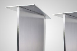 Edelstahlwange Raute Edelstahl - Tischgestell Esstisch Schreibtisch Wangen massiv Tischkufen Stahlwangen Industrie (1 Paar)