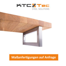 Waschbecken Konsole Edelstahl Träger TRG50x30mm-200/300 Waschtisch Wandkonsole Regalhalter Konsolenhalterung Gestell (1 Paar)