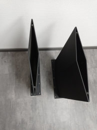 Stahlwange SWR48 Raute Stahl schwarz matt Struktur Tischgestell Esstisch Schreibtisch Wangen massiv Tischkufen Industrie (1 Stück)