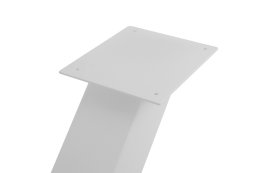 Kreuzgestell Stahl weiß matt MI-KADO 80x80 L1400 Tischgestell Küchentisch Esstisch Tischuntergestell X-Gestell