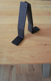 Rückenlehnenwinkel Stahl schwarz matt sms Rückenlehnenhalter Sitzbank Rückenlehne Bank Bett (1 Stück)