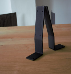 Rückenlehnenwinkel Stahl schwarz matt sms Rückenlehnenhalter Sitzbank Rückenlehne Bank Bett (1 Stück)