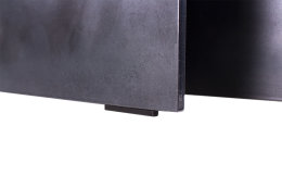 Stahlwangen Set gerade Rohstahl Klarlack matt + Bank + Rückenlehnenwinkel Tischuntergestell Tischgestell Industrielook (1 Set)