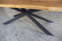 Kreuzgestell Stahl schwarz matt GX80x40 L1600 Tischgestell Küchentisch Esstisch Tischuntergestell X-Gestell