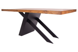 Kreuzgestell Stahl schwarz matt Tokio L1200 Tischgestell Küchentisch Esstisch Tischuntergestell X-Gestell