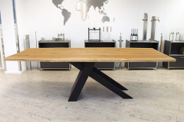Kreuzgestell Stahl schwarz matt Tokio L1200 Tischgestell Küchentisch Esstisch Tischuntergestell X-Gestell