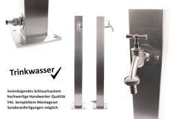 TRINKWASSER Wassersäule TSQG 650 Edelstahl V2A,...