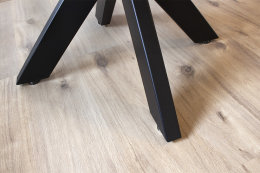 Kreuzgestell Stahl schwarz matt Sterngestell 80x40 L1000 Tischgestell Küchentisch Esstisch Tischuntergestell X-Gestell