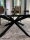 Kreuzgestell Stahl schwarz matt Sterngestell 80x40 L1000 Tischgestell Küchentisch Esstisch Tischuntergestell X-Gestell