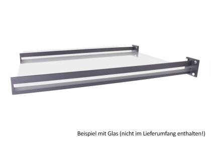 Vordachhalter Anthrazit Grau VL-1050 (1 Paar) Schlitz Vordachsystem Vordach Vordachträger Edelstahlvordach Glasvordach Türvordach Haustür Halter