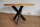 Tischgestell Stahl schwarz matt Tres 80x80 L600 für Holzplatten Tischgestell Küchentisch Esstisch Tischuntergestell X-Gestell