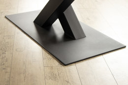 Kreuzgestell Stahl schwarz matt Paris L1400 Tischgestell Küchentisch Esstisch Tischuntergestell X-Gestell