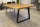 Tischgestell Stahl schwarz matt Struktur TGF 100x10 sms 800 (550) Trapez rund gebogen Tischkufe, 2 Stk