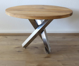 Tischgestell Edelstahl poliert Tres Design einteilig...