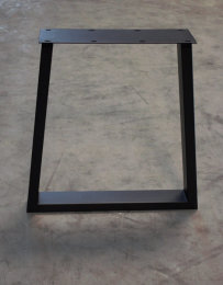 Stahl Schreibtischgestell schwarz matt Struktur TU100x40-720/700 (550) Trapez (1 Paar)