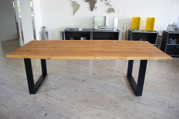 Tischgestell Stahl TU 100x40 10x4 Metall schwarz matt Tischuntergestell Tischkufe Kufengestell Tischbeine Tischfuß Industriedesign Esstisch Schreibtisch 700mm (1 Paar)