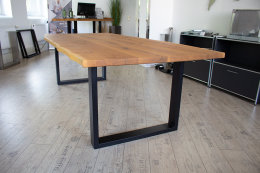 Tischgestell Stahl TU 100x40 10x4 Metall schwarz matt Tischuntergestell Tischkufe Kufengestell Tischbeine Tischfuß Industriedesign Esstisch Schreibtisch 700mm (1 Paar)