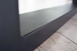 Tischgestell Stahl TU 100x40 10x4 Metall schwarz matt Tischuntergestell Tischkufe Kufengestell Tischbeine Tischfuß Industriedesign Esstisch Schreibtisch 700mm (1 Paar)