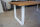Tischgestell Stahl weiß matt TGF 100x10 wms 600-900 rund gebogen Untergestell Kufen Tischuntergestell Tischkufe Design Tisch Esstisch