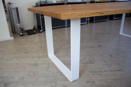 Tischgestell Stahl weiß matt TGF 100x10 wms 600-900...