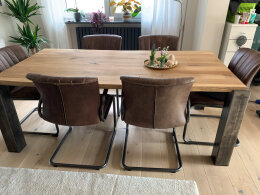 Tischbein Rohstahl Quadratrohr TBE3 80x80mm EINGELASSEN Tischgestell Tischfuß Tischkufen versenkt Wohnzimmertisch Esstisch DIY Möbelfüße