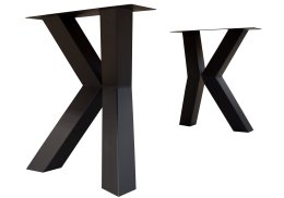 Tischgestell Stahl schwarz matt Struktur XK 100x100...