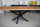 Kreuzgestell Stahl schwarz matt MIRONDO 80 L1400 Tischgestell Küchentisch Esstisch Tischuntergestell X-Gestell