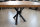 Kreuzgestell Stahl schwarz matt MIRONDO 80 L1400 Tischgestell K&uuml;chentisch Esstisch Tischuntergestell X-Gestell