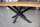 Kreuzgestell Stahl schwarz matt MIRONDO 80 L1400 Tischgestell K&uuml;chentisch Esstisch Tischuntergestell X-Gestell