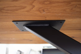 Kreuzgestell Stahl schwarz matt MI-KADO 60x60 L1400 Tischgestell Küchentisch Esstisch Tischuntergestell X-Gestell